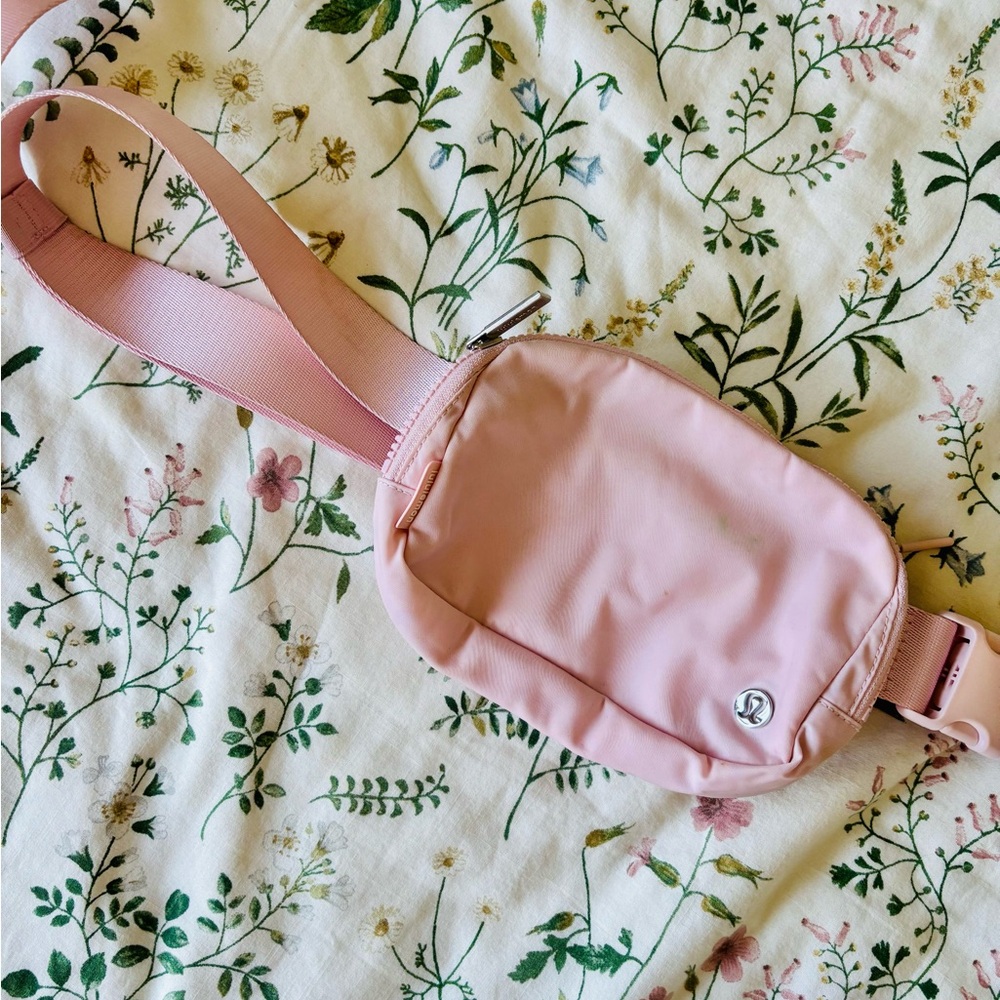 Lululemon Pink Mist Belt Bag with Long Strap